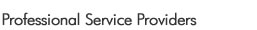 Professional Service Providers